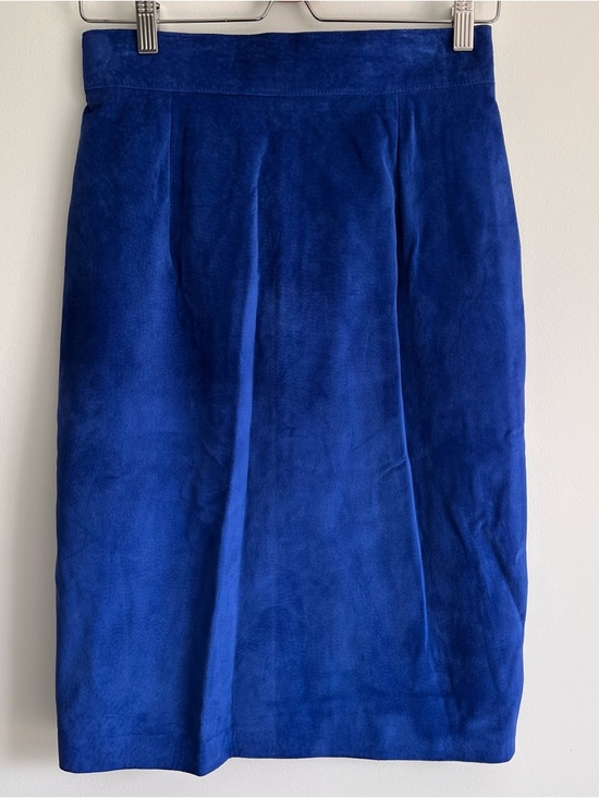 Danier Dresses & Skirts - Danier Vintage Blue Suede Pencil Skirt